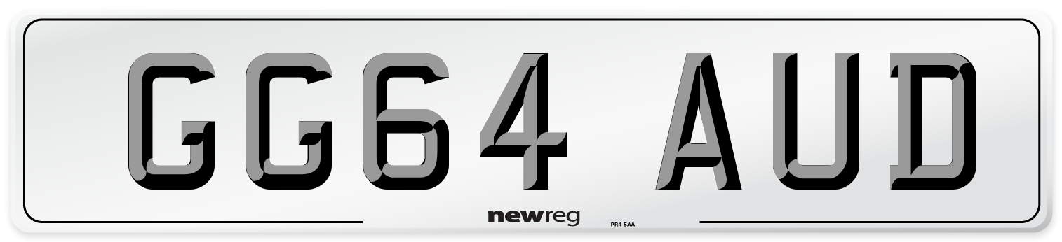 GG64 AUD Number Plate from New Reg